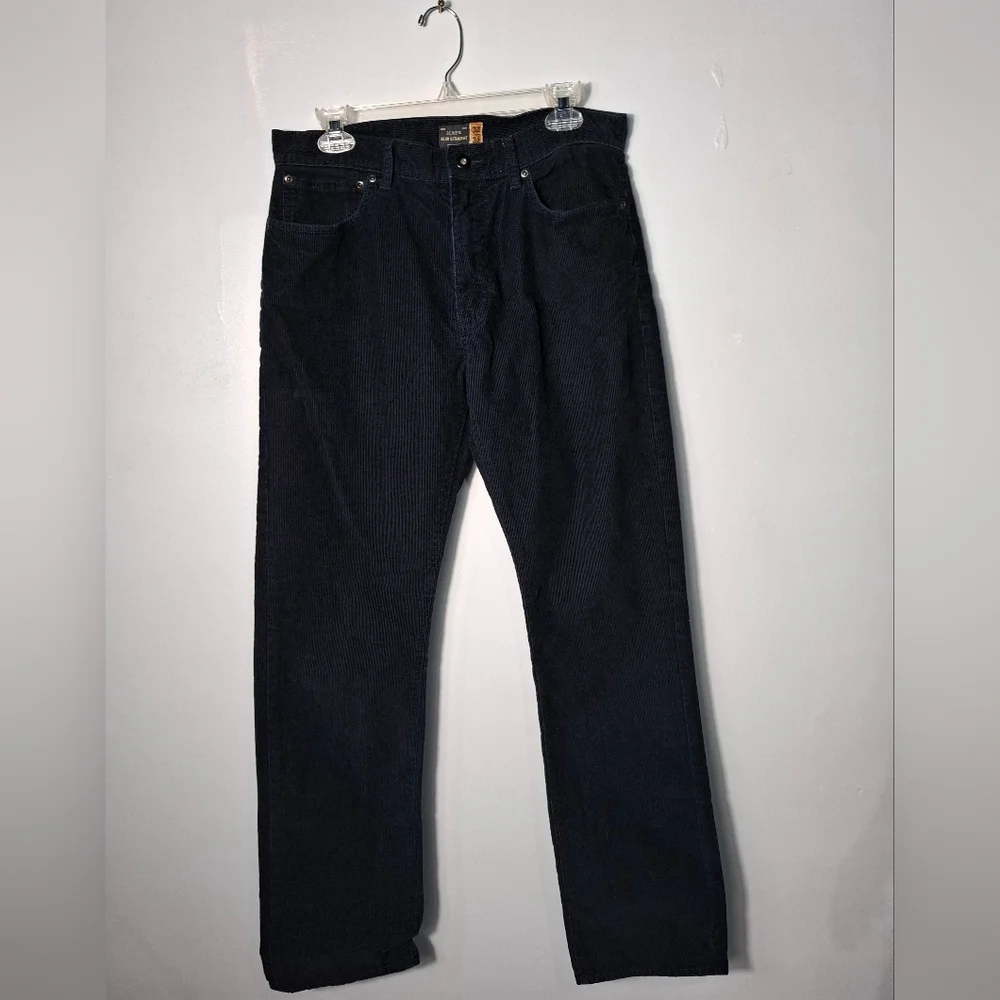 J.Crew Corduroy Pants Mens 32x34 Navy Slim Straight Chino Preppy Casual